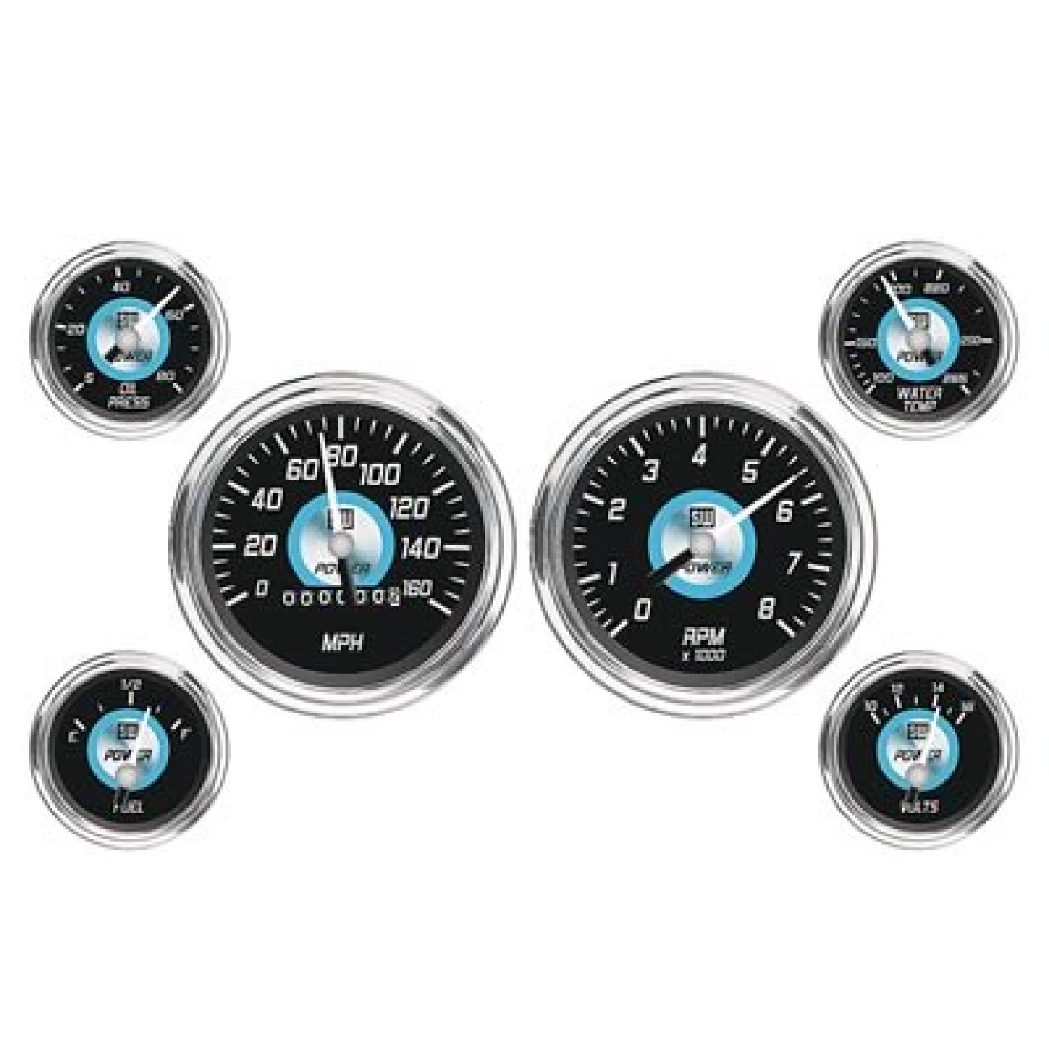 Power Series™ Mechanical 6Gauge Set 82250 Stewart Warner